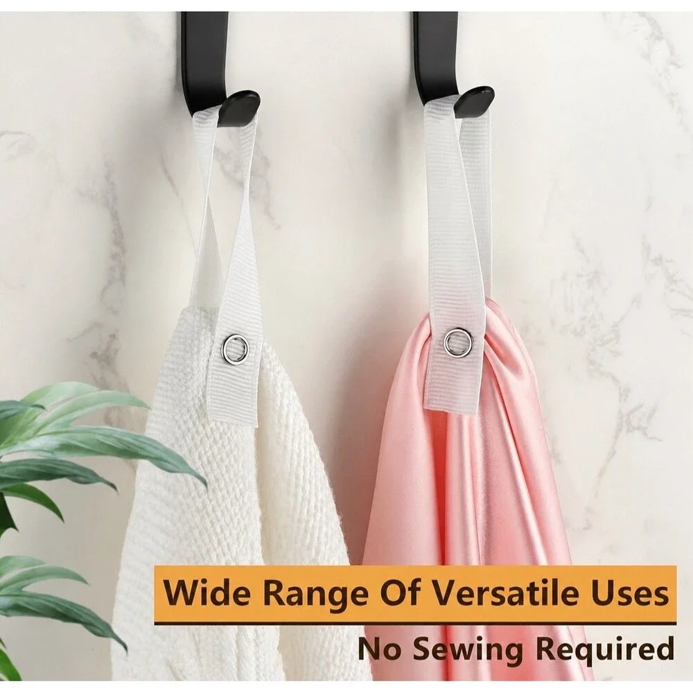 10 Piece No Sew Towel Accessory Snap Towel Hanging Strap Attach Hang Loop Quick